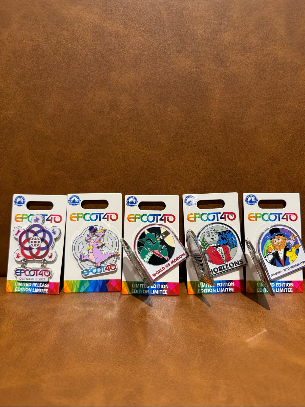 2022 Disney Epcot 40th Anniversary Limited Edition Assorted Enamel Pins